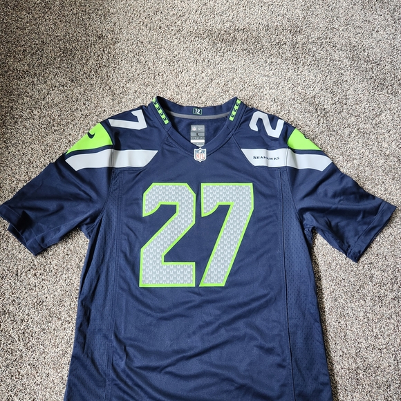 NFL Seattle Navy Blue Jersey with Nike Logo - Picture 1 of 3